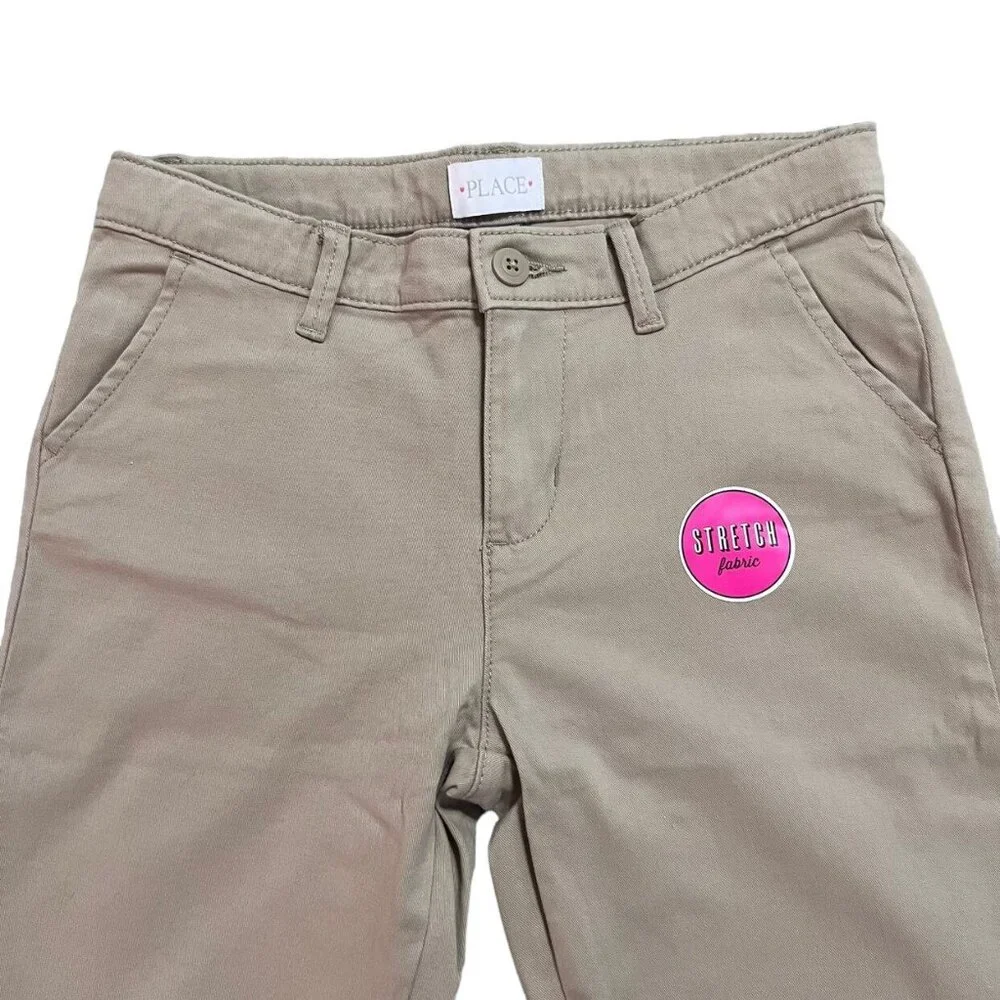 NEW Children's Place Sz 12 Stretch Khaki School Uniform Pants